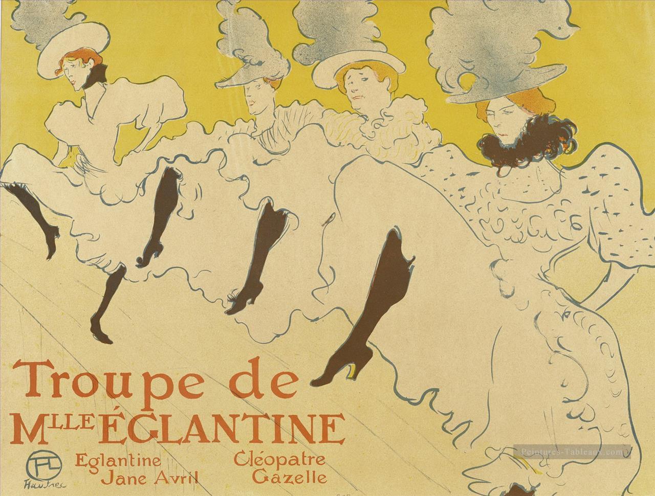 troupe de mlle elegantine affiche 1896 Toulouse Lautrec Henri de Peintures à l'huile